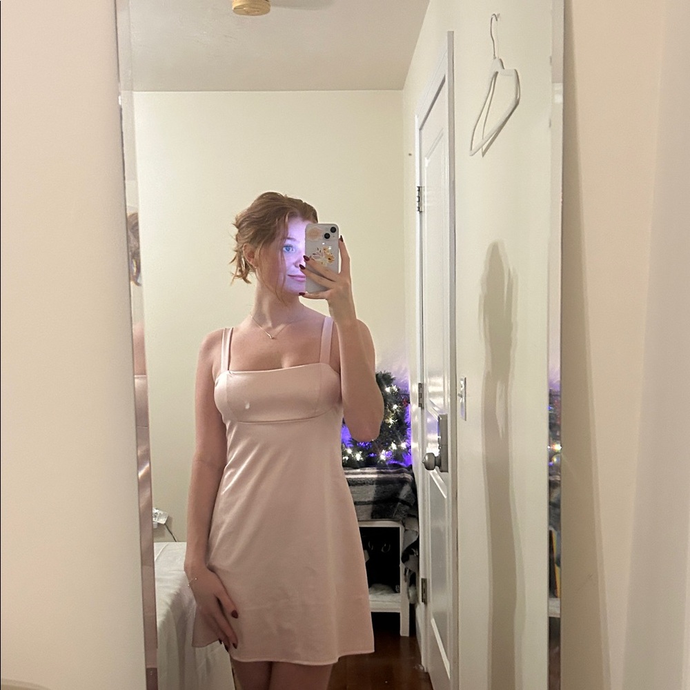 Forever 21 Blush Satin Dress